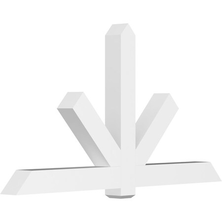 Ekena Millwork Kennewick Architectural Grade PVC Gable Bracket, 84"W x 45 1/2"H x 6"D x 6"F, 13/12 Pitch GBP084X46X0606KEN00